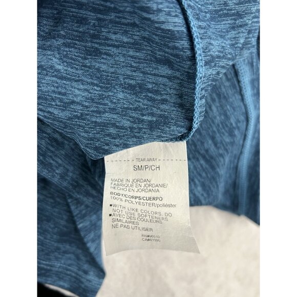 Under Armour Shirt Mens SM/P Blue 1/4 Zip Pullover Loose Heat Gear Gym Running - Picture 11 of 13